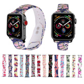 Silicone Printing Strap for Apple Watch Series 5 & 4 40mm (Color Flower Pattern)